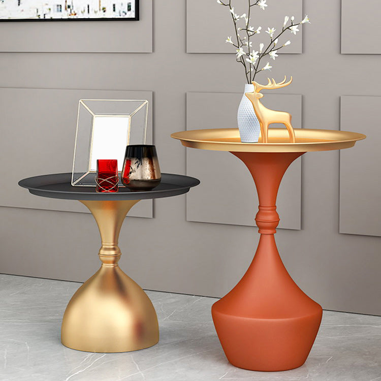 Mid-Century Modern Iron Coffee Cocktail Table Pedestal Cocktail Table for Living Room Clearhalo 'Coffee & Accent Tables' 'Coffee Tables' 'coffee_tables' 'furn' 'furn_coffee_tables' 'Furniture' 'Living Room Furniture' 5954529