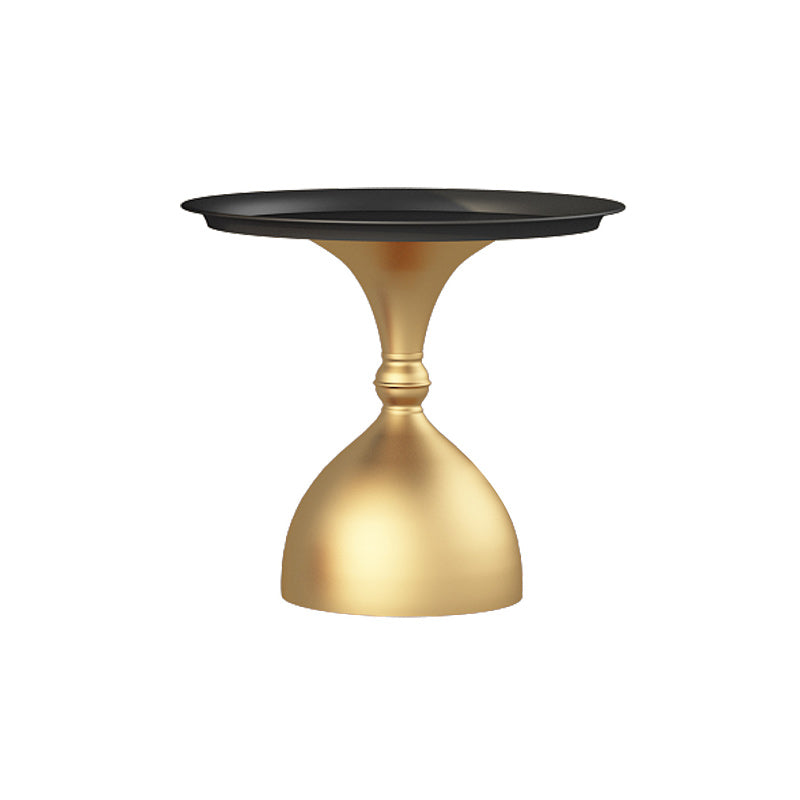 Mid-Century Modern Iron Coffee Cocktail Table Pedestal Cocktail Table for Living Room 20"L x 20"W x 18"H Gold Black Clearhalo 'Coffee & Accent Tables' 'Coffee Tables' 'coffee_tables' 'furn' 'furn_coffee_tables' 'Furniture' 'Living Room Furniture' 5954543