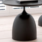 Mid-Century Modern Iron Coffee Table Pedestal Coffee Cocktail Table for Living Room Clearhalo 'Coffee & Accent Tables' 'Coffee Tables' 'coffee_tables' 'furn' 'furn_coffee_tables' 'Furniture' 'Living Room Furniture' 5954563