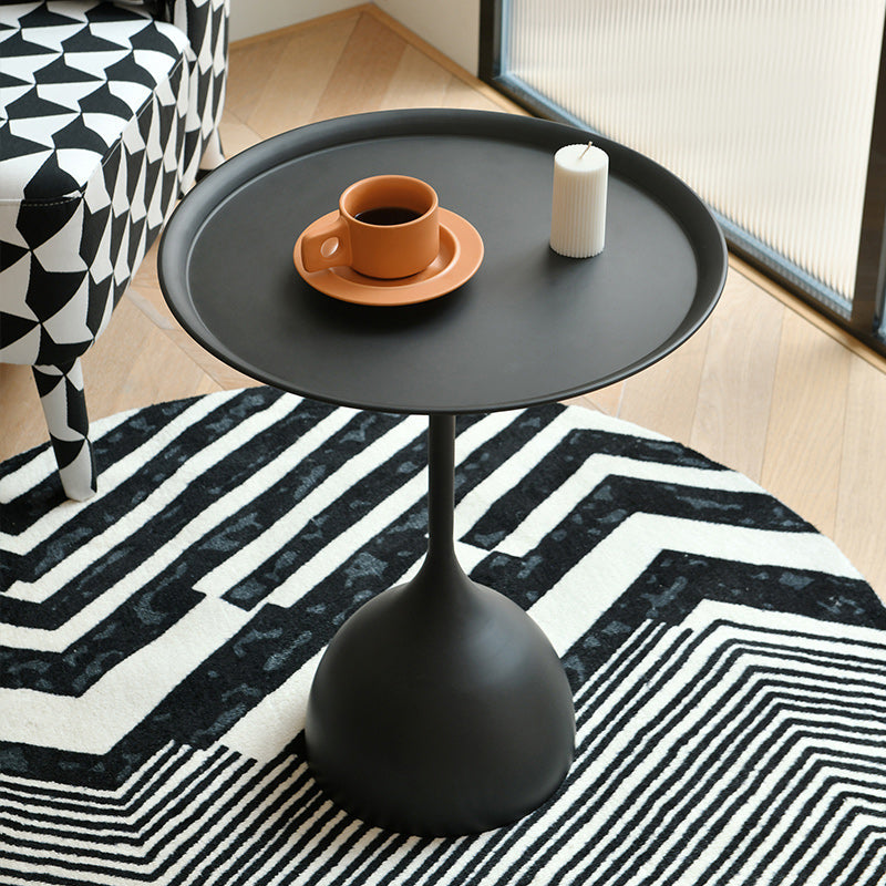 Mid-Century Modern Iron Coffee Table Pedestal Coffee Cocktail Table for Living Room Clearhalo 'Coffee & Accent Tables' 'Coffee Tables' 'coffee_tables' 'furn' 'furn_coffee_tables' 'Furniture' 'Living Room Furniture' 5954570