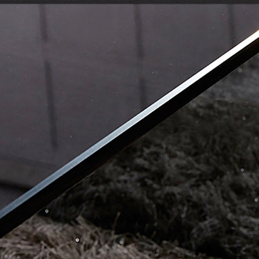 Tavolino da caffè in vetro rettangolo contemporaneo con tavolino da cocktail a base di slitta