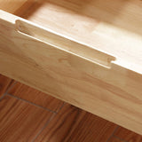 Solid Wood Square Top Side Table 17.7" Tall 4 Legs End Table with Drawer