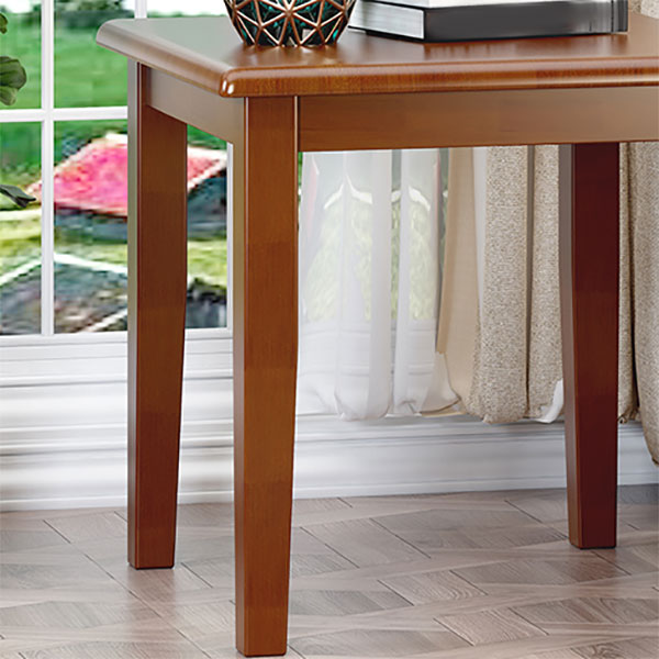 ソリッドウッドスクエアトップサイドテーブル23.6 "高さ4脚エンドテーブル