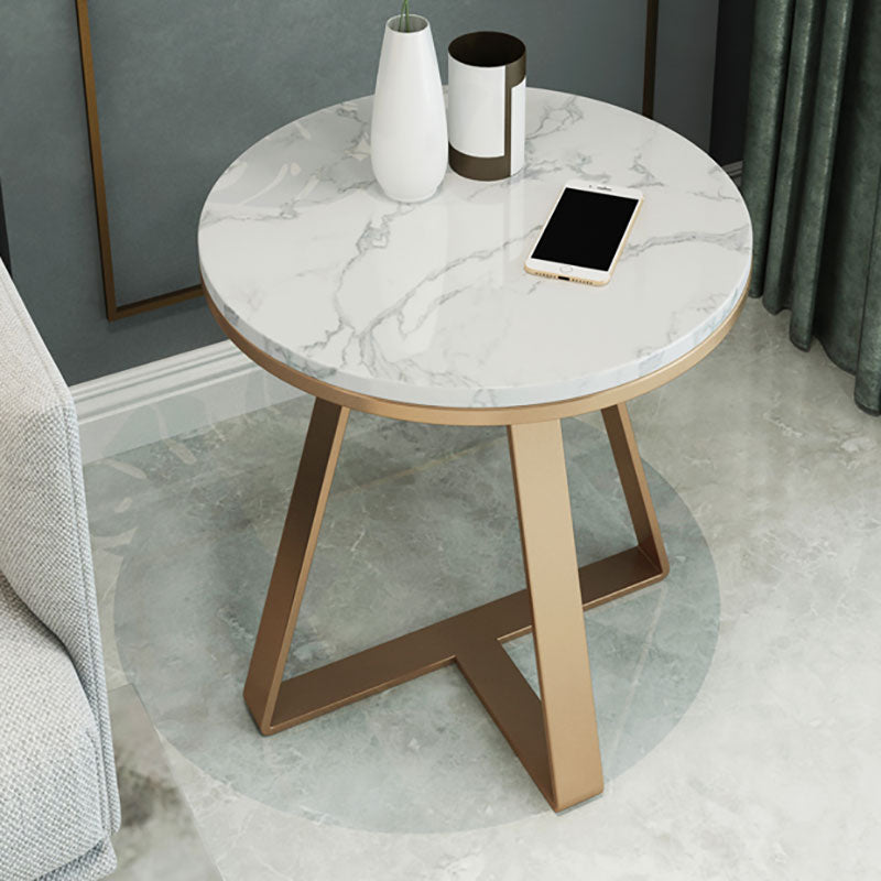 19.69 inch Wide Contemporary Style Side End Table Metal Round Sofa Side Accent Table Clearhalo 'Coffee & Accent Tables' 'End & Side Tables' 'end_side_tables' 'furn' 'furn_end_side_tables' 'Furniture' 'Living Room Furniture' 5954829