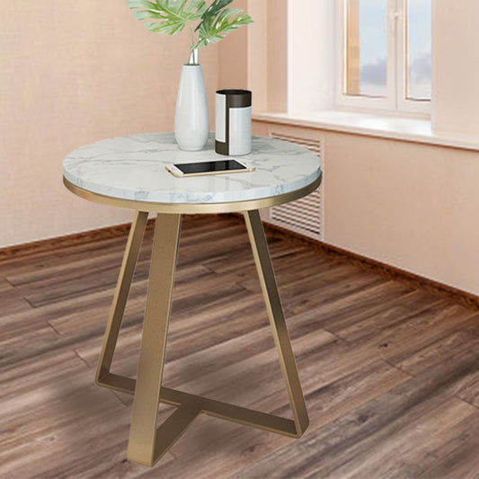 19.69 inch Wide Contemporary Style Side End Table Metal Round Sofa Side Accent Table Clearhalo 'Coffee & Accent Tables' 'End & Side Tables' 'end_side_tables' 'furn' 'furn_end_side_tables' 'Furniture' 'Living Room Furniture' 5954834