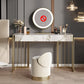 Luxurious Makeup Vanity Set Stone Top Dressing Table Stool Set