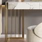 Luxurious Makeup Vanity Set Stone Top Dressing Table Stool Set