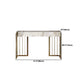 Luxurious Makeup Vanity Set Stone Top Dressing Table Stool Set