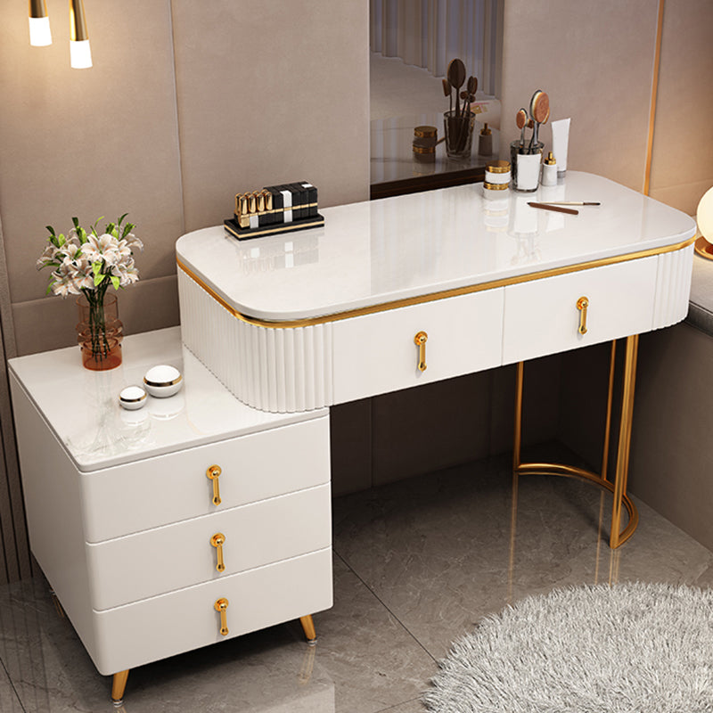 Contemporary Make-up Vanity White Vanity Dressing Table with Drawers