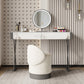 Luxurious Vanity Set 2 Storage Drawers with Padded Stool in White