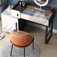 Contemporary Glass Top Make-up Vanity 3 Drawer Vanity Dressing Table Set