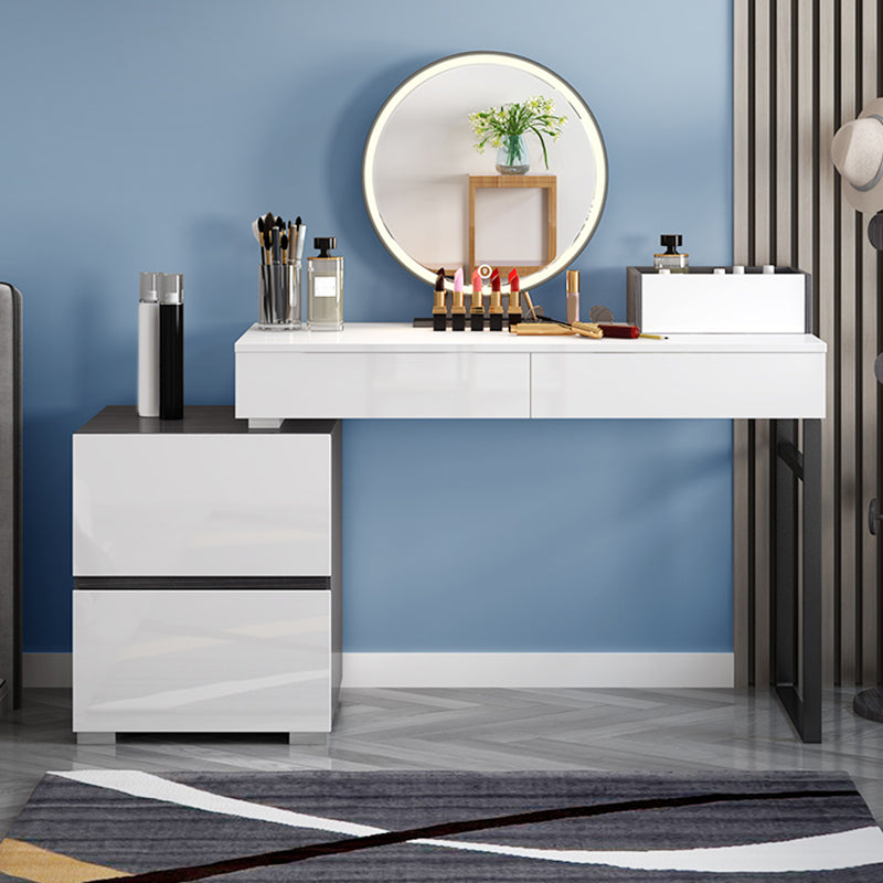 Contemporary Vanity Dressing Table Set 4 Drawer Makeup Vanity Desk Table Clearhalo 'Bedroom Furniture' 'furn' 'furn_makeup_vanities' 'Furniture' 'Makeup Vanities' 'makeup_vanities' 5954988
