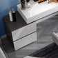 Contemporary Vanity Dressing Table Set 4 Drawer Makeup Vanity Desk Table Clearhalo 'Bedroom Furniture' 'furn' 'furn_makeup_vanities' 'Furniture' 'Makeup Vanities' 'makeup_vanities' 5954991