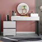 Contemporary Vanity Dressing Table Set 4 Drawer Makeup Vanity Desk Table Clearhalo 'Bedroom Furniture' 'furn' 'furn_makeup_vanities' 'Furniture' 'Makeup Vanities' 'makeup_vanities' 5954997