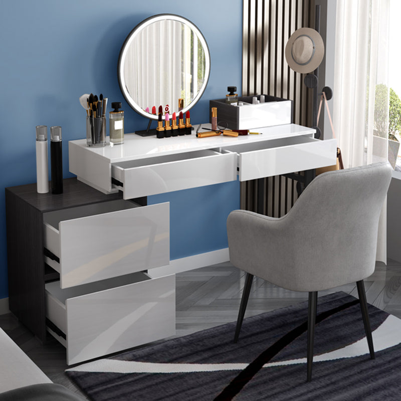 Contemporary Vanity Dressing Table Set 4 Drawer Makeup Vanity Desk Table Clearhalo 'Bedroom Furniture' 'furn' 'furn_makeup_vanities' 'Furniture' 'Makeup Vanities' 'makeup_vanities' 5954998