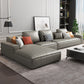Loose Back Faux Ledersofa mit Chaise Square Arm Sofa - 70,87 "D.
