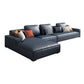 Loose Back Faux Ledersofa mit Chaise Square Arm Sofa - 70,87 "D.