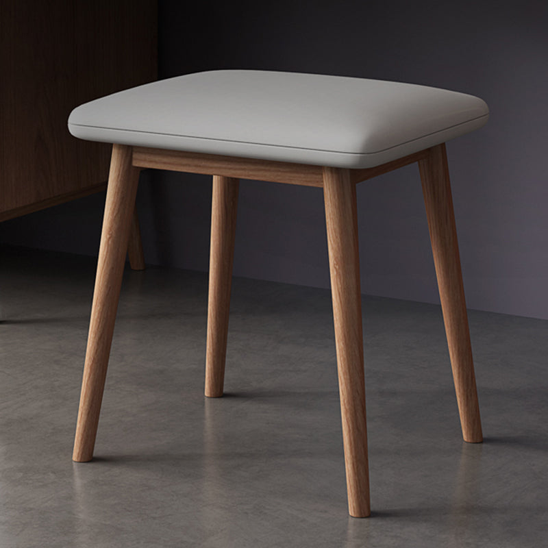 Tavolo da vanità contemporaneo e set di sgabelli con specchio, set di vanità per trucco in legno