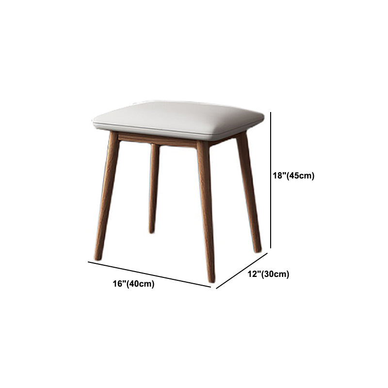 Tavolo da vanità contemporaneo e set di sgabelli con specchio, set di vanità per trucco in legno