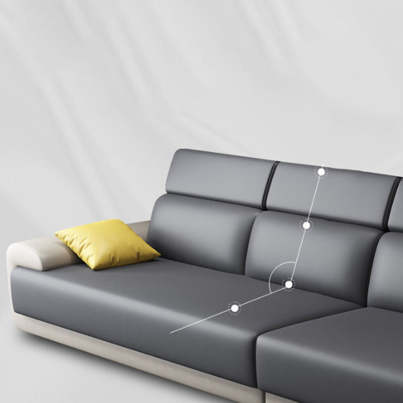 Modern Sectional with Adjustable Head Pillow and Armless for Living Room