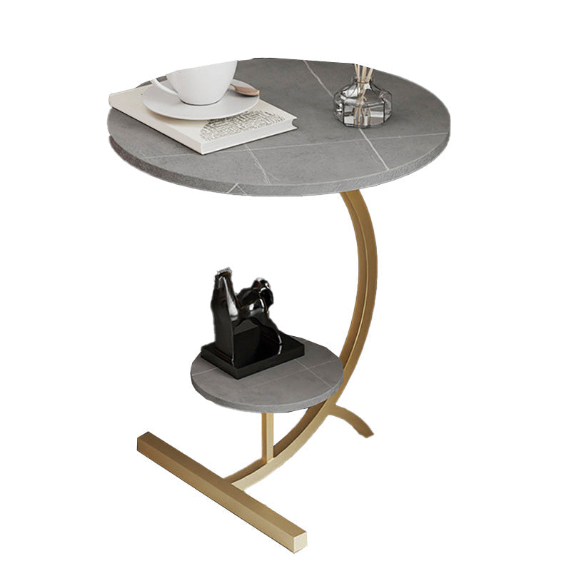 Abstract Round End Table Minimalist Side End Table for Living Room