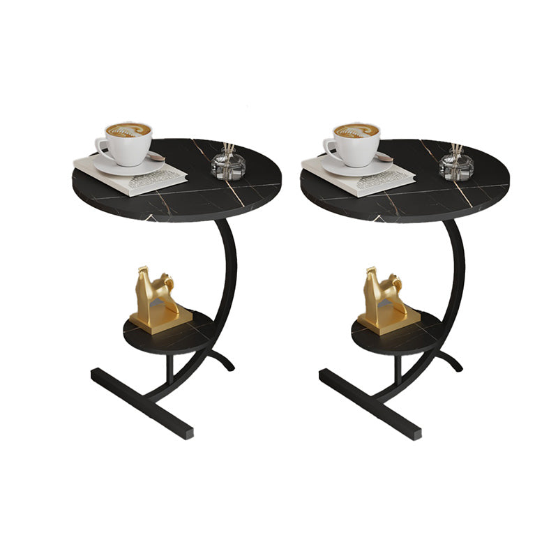 Abstract Round End Table Minimalist Side End Table for Living Room