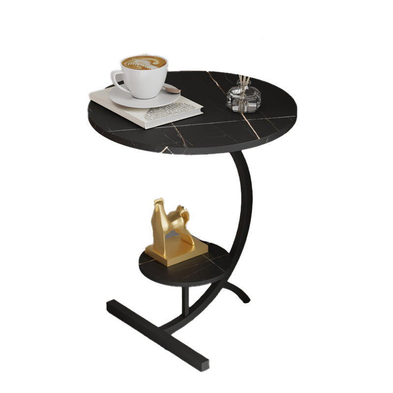 Abstract Round End Table Minimalist Side End Table for Living Room