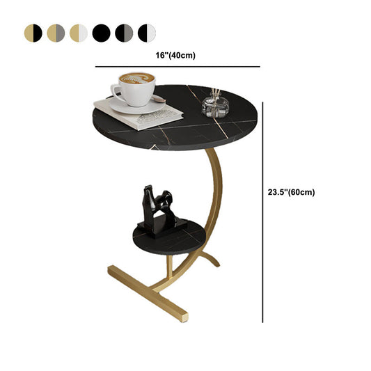 Abstract Round End Table Minimalist Side End Table for Living Room