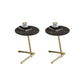 Pedestal Round End Table Minimalist Side End Table for Living Room Gold Black 2 Clearhalo 'Coffee & Accent Tables' 'End & Side Tables' 'end_side_tables' 'furn' 'furn_end_side_tables' 'Furniture' 'Living Room Furniture' 5955141