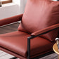 Contemporary Faux Leather Sled Pillow Back with Black Legs Accent Armchair