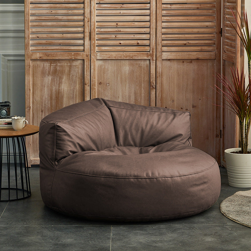 Nordic Bonded Leather Armless Tight Back EPP Filled Aceent Chair Coffee 1 Piece Clearhalo 'Accent Chairs' 'accent_chairs' 'Chairs & Seating' 'furn' 'furn_accent_chairs' 'Furniture' 'Living Room Furniture' 5955243