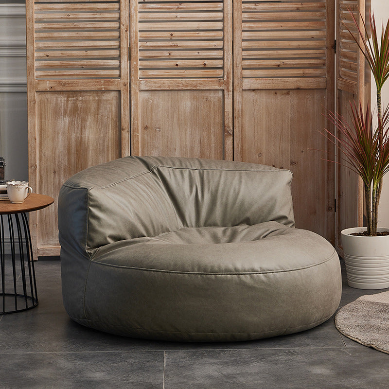 Nordic Bonded Leather Armless Tight Back EPP Filled Aceent Chair Pewter 1 Piece Clearhalo 'Accent Chairs' 'accent_chairs' 'Chairs & Seating' 'furn' 'furn_accent_chairs' 'Furniture' 'Living Room Furniture' 5955250