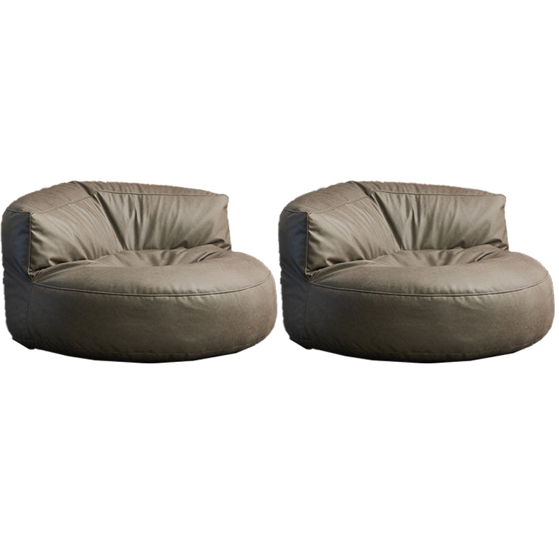 Nordic Bonded Leather Armless Tight Back EPP Filled Aceent Chair Pewter 2 Piece Set Clearhalo 'Accent Chairs' 'accent_chairs' 'Chairs & Seating' 'furn' 'furn_accent_chairs' 'Furniture' 'Living Room Furniture' 5955252