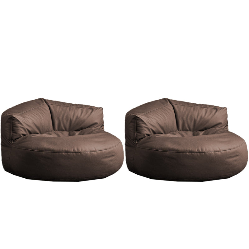 Nordic Bonded Leather Armless Tight Back EPP Filled Aceent Chair Coffee 2 Piece Set Clearhalo 'Accent Chairs' 'accent_chairs' 'Chairs & Seating' 'furn' 'furn_accent_chairs' 'Furniture' 'Living Room Furniture' 5955256