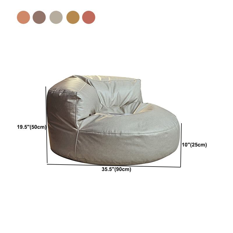 Nordic Bonded Leather Armless Tight Back EPP Filled Aceent Chair Clearhalo 'Accent Chairs' 'accent_chairs' 'Chairs & Seating' 'furn' 'furn_accent_chairs' 'Furniture' 'Living Room Furniture' 5955258