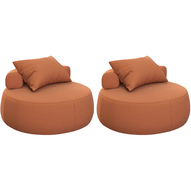 Nordic with Pillow Bonded Leather Armless Pillow Back Parsons Chair Orange 2 Piece Set Clearhalo 'Accent Chairs' 'accent_chairs' 'Chairs & Seating' 'furn' 'furn_accent_chairs' 'Furniture' 'Living Room Furniture' 5955294