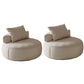 Nordic with Pillow Bonded Leather Armless Pillow Back Parsons Chair Off-White 2 Piece Set Clearhalo 'Accent Chairs' 'accent_chairs' 'Chairs & Seating' 'furn' 'furn_accent_chairs' 'Furniture' 'Living Room Furniture' 5955298