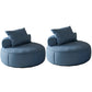Nordic with Pillow Bonded Leather Armless Pillow Back Parsons Chair Blue 2 Piece Set Clearhalo 'Accent Chairs' 'accent_chairs' 'Chairs & Seating' 'furn' 'furn_accent_chairs' 'Furniture' 'Living Room Furniture' 5955302