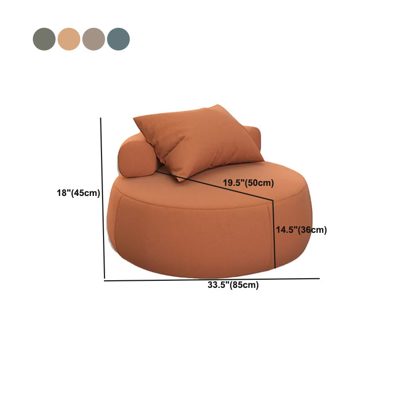 Nordic with Pillow Bonded Leather Armless Pillow Back Parsons Chair Clearhalo 'Accent Chairs' 'accent_chairs' 'Chairs & Seating' 'furn' 'furn_accent_chairs' 'Furniture' 'Living Room Furniture' 5955305