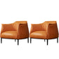 Contemporary PU Leather Arms Included with Black Legs Accent Armchair