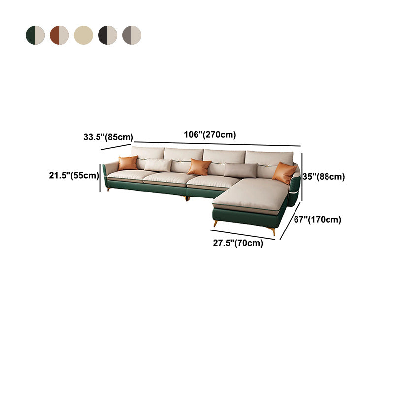 Faux en cuir en cuir, résistant aux taches, 66,9 "W pour le salon