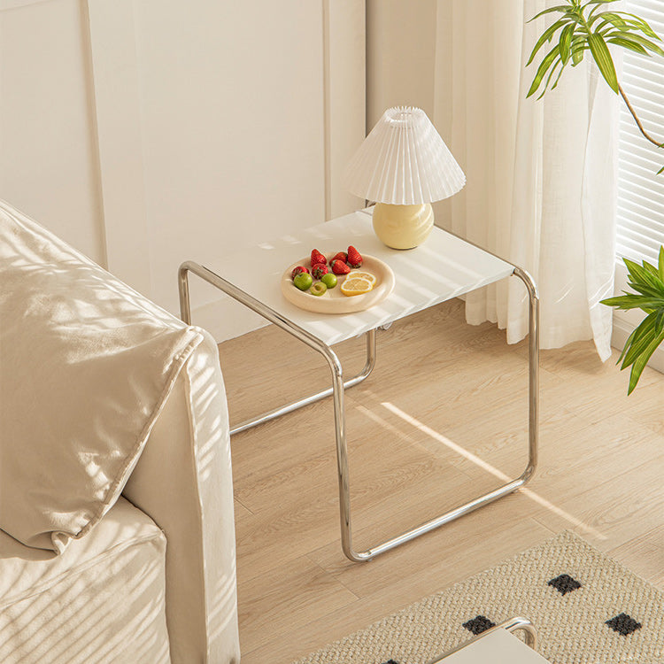 Contemporary Coffee Table with Wooden Top and Steel Sled Base Clearhalo 'Coffee & Accent Tables' 'Coffee Tables' 'coffee_tables' 'furn' 'furn_coffee_tables' 'Furniture' 'Living Room Furniture' 5955450