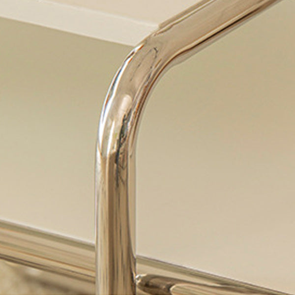 Contemporary Coffee Table with Wooden Top and Steel Sled Base Clearhalo 'Coffee & Accent Tables' 'Coffee Tables' 'coffee_tables' 'furn' 'furn_coffee_tables' 'Furniture' 'Living Room Furniture' 5955452