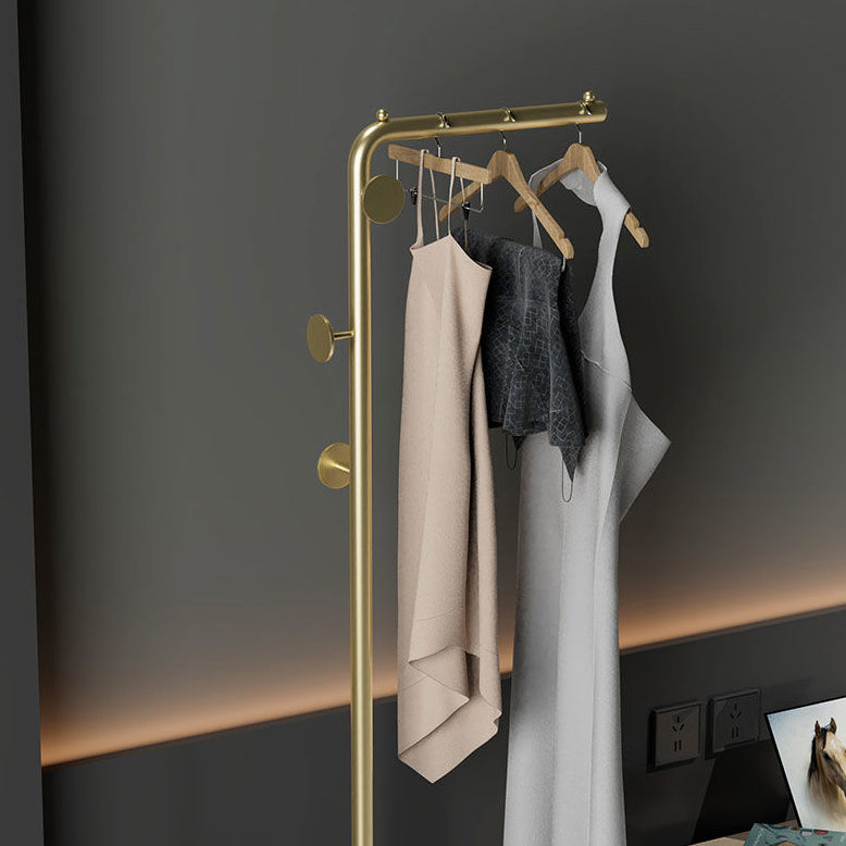 Contemporary Hall Tree Metal Hanging Rail and Hooks Entry Hall Tree Clearhalo 'Entry & Mudroom Furniture' 'furn' 'furn_hall_tree_coat_racks' 'Furniture' 'Hall Trees & Coat Racks' 'hall_tree_coat_racks' 5955699