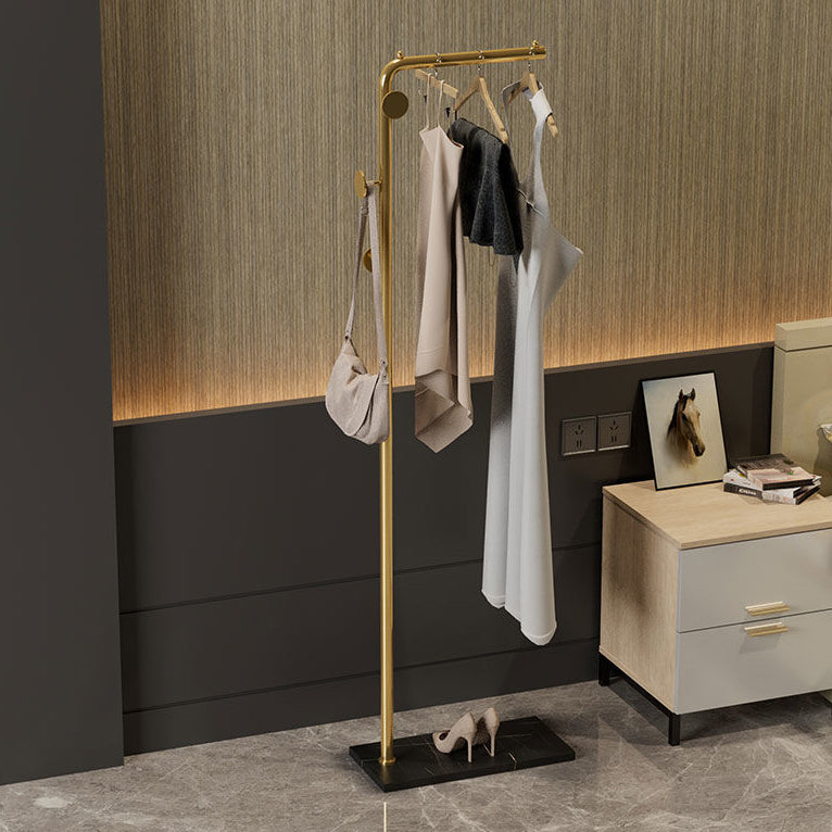 Contemporary Hall Tree Metal Hanging Rail and Hooks Entry Hall Tree Clearhalo 'Entry & Mudroom Furniture' 'furn' 'furn_hall_tree_coat_racks' 'Furniture' 'Hall Trees & Coat Racks' 'hall_tree_coat_racks' 5955708