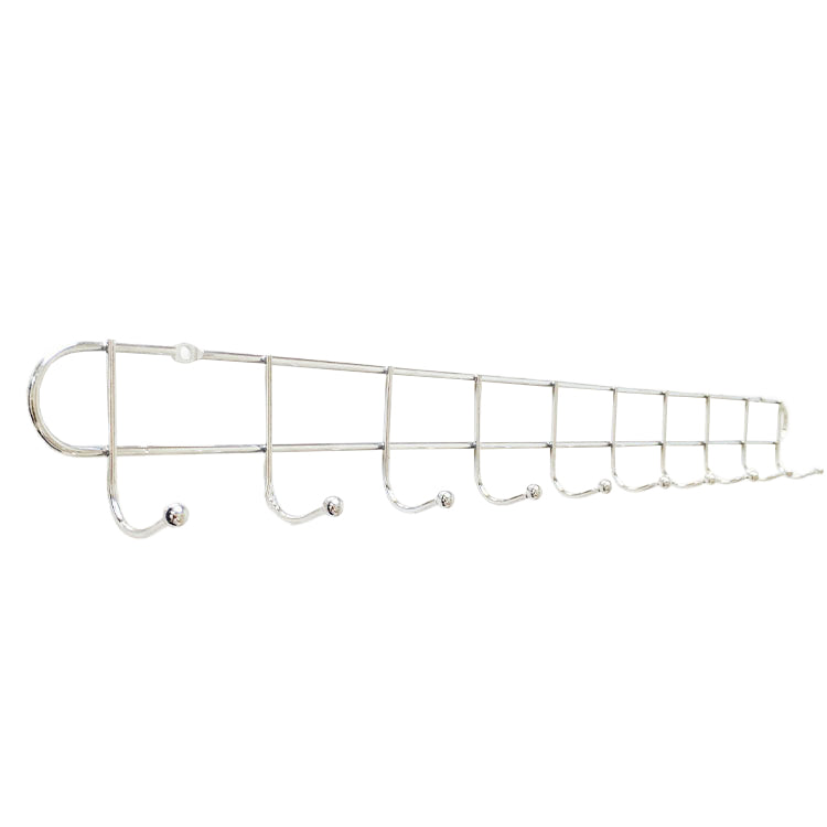 Industrial Entryway Kit Silver Stainless Steel Wall-Mounted with Hooks Coat Hanger Clearhalo 'Entry & Mudroom Furniture' 'furn' 'furn_hall_tree_coat_racks' 'Furniture' 'Hall Trees & Coat Racks' 'hall_tree_coat_racks' 5955978
