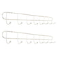 Industrial Entryway Kit Silver Stainless Steel Wall-Mounted with Hooks Coat Hanger 18.5"L x 1.4"W x 2.2"H 2 Piece Set Clearhalo 'Entry & Mudroom Furniture' 'furn' 'furn_hall_tree_coat_racks' 'Furniture' 'Hall Trees & Coat Racks' 'hall_tree_coat_racks' 5955979