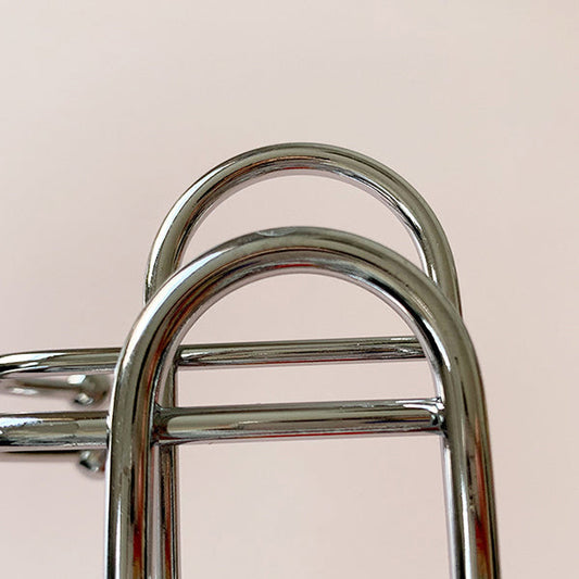 Industrial Entryway Kit Silver Stainless Steel Wall-Mounted with Hooks Coat Hanger Clearhalo 'Entry & Mudroom Furniture' 'furn' 'furn_hall_tree_coat_racks' 'Furniture' 'Hall Trees & Coat Racks' 'hall_tree_coat_racks' 5955982