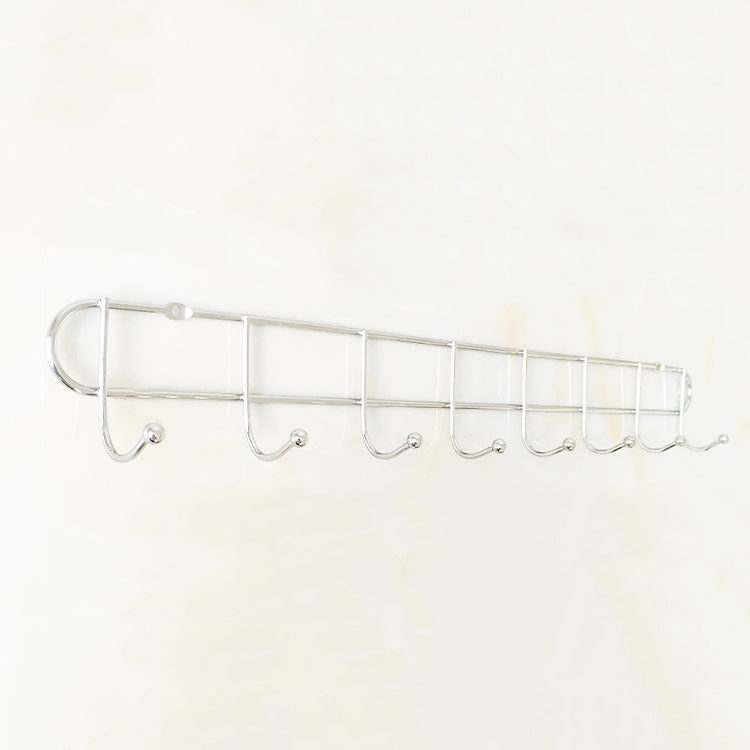 Industrial Entryway Kit Silver Stainless Steel Wall-Mounted with Hooks Coat Hanger 18.5"L x 1.4"W x 2.2"H 1 Piece Clearhalo 'Entry & Mudroom Furniture' 'furn' 'furn_hall_tree_coat_racks' 'Furniture' 'Hall Trees & Coat Racks' 'hall_tree_coat_racks' 5955986
