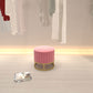 Modern Pouf Ottoman Velvet Upholstered Tear Resistant Round Ottoman with Chair Legs Pink 1 Piece Clearhalo 'furn' 'furn_ottomans_poufs' 'Furniture' 'Living Room Furniture' 'Ottomans & Poufs' 'ottomans_poufs' 5956016